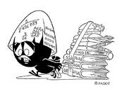 coloriage calimero revient de l ecole